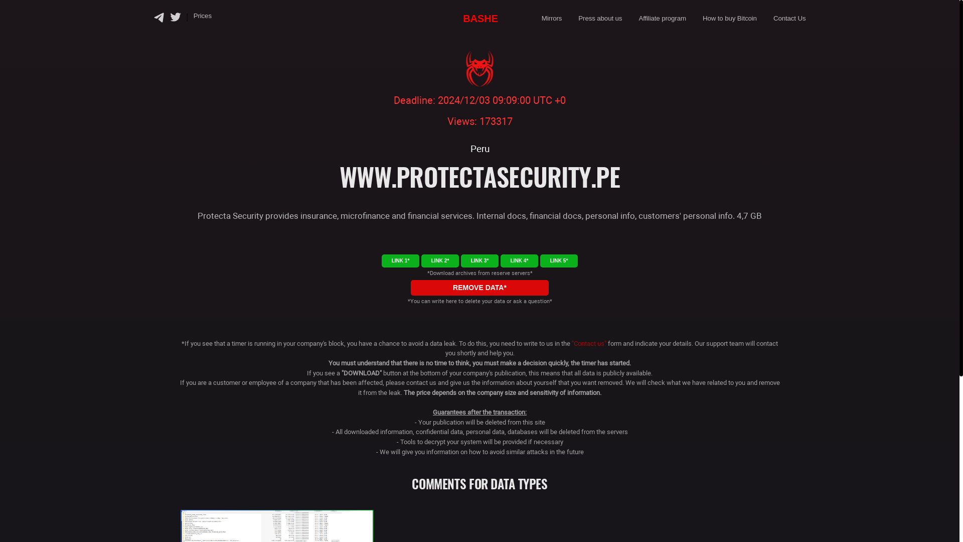 Screenshot del ataque