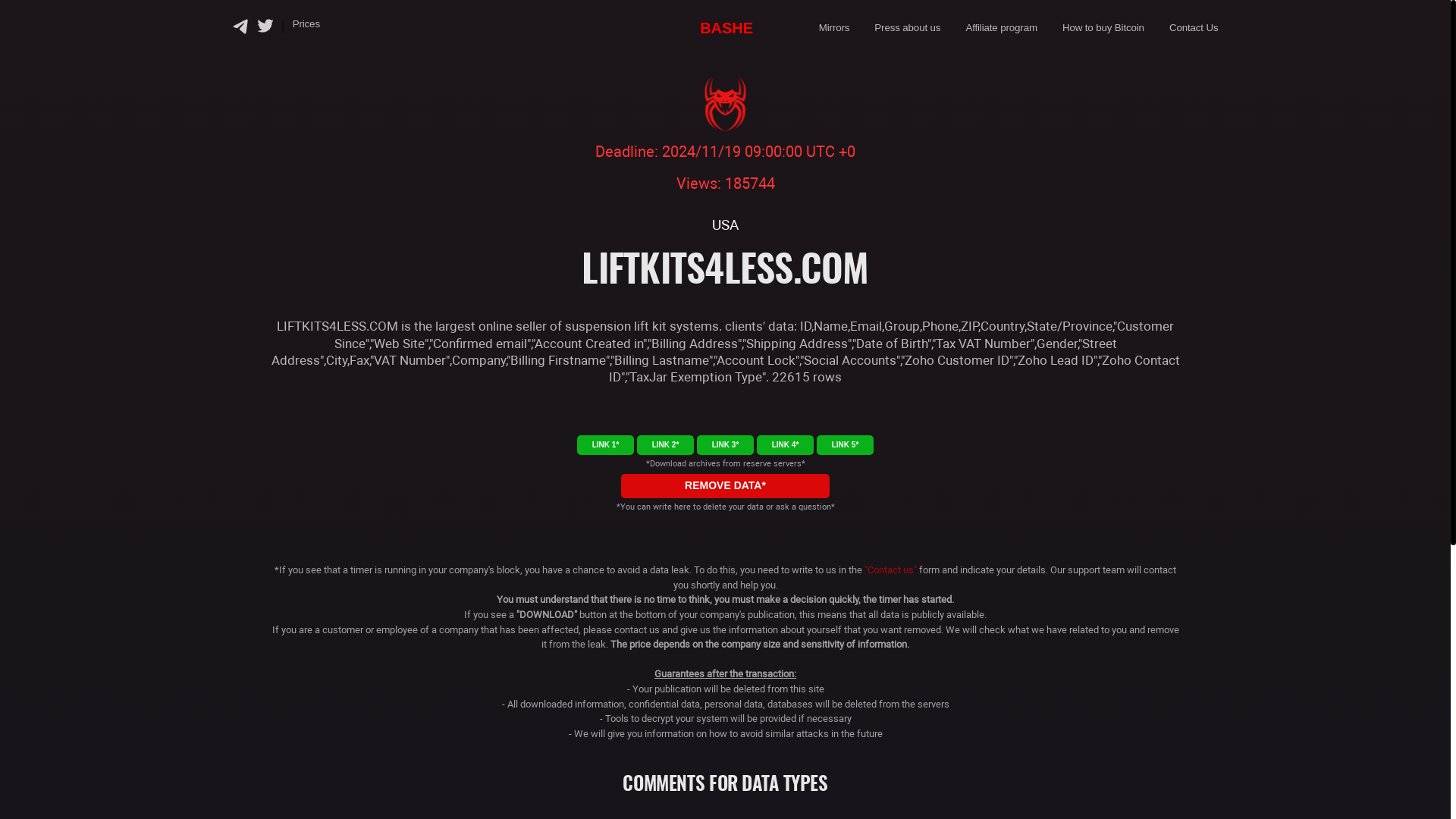 Screenshot del ataque