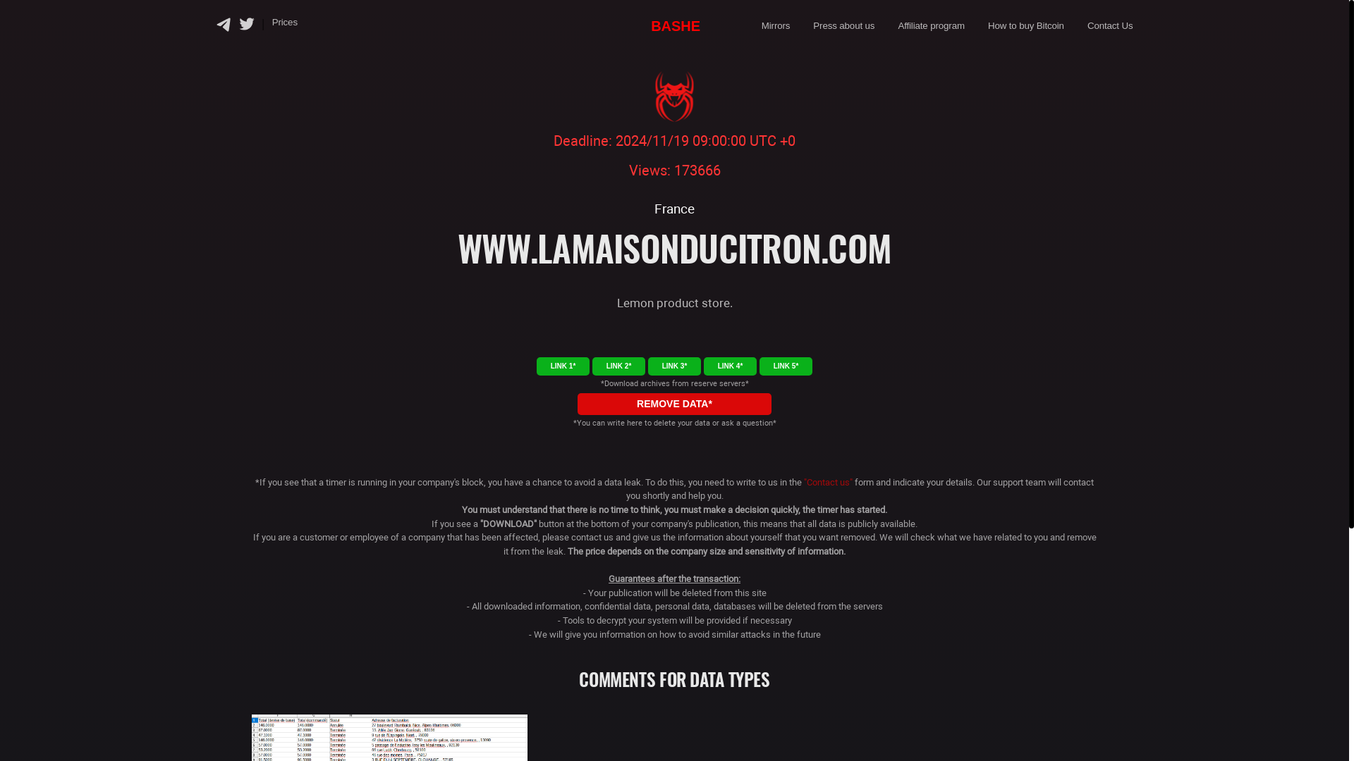 Screenshot del ataque