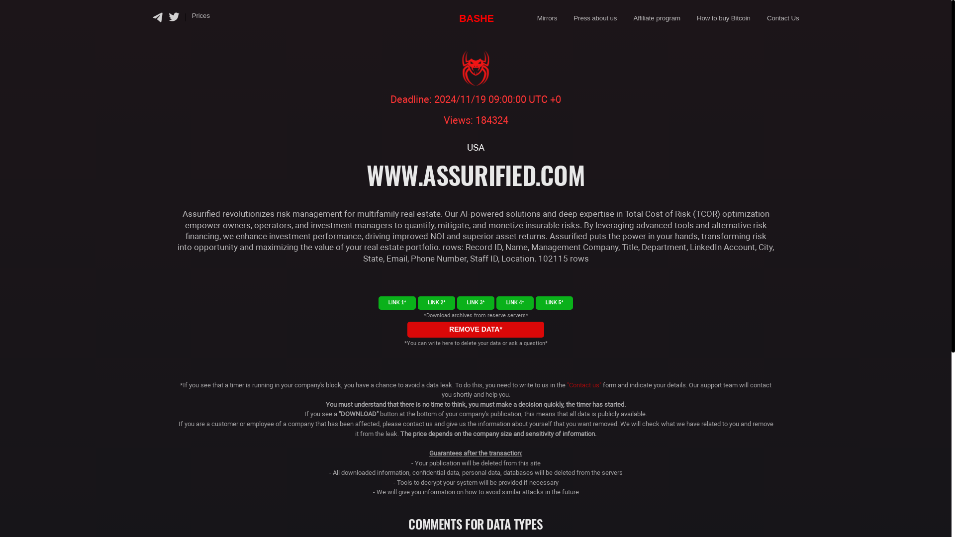 Screenshot del ataque