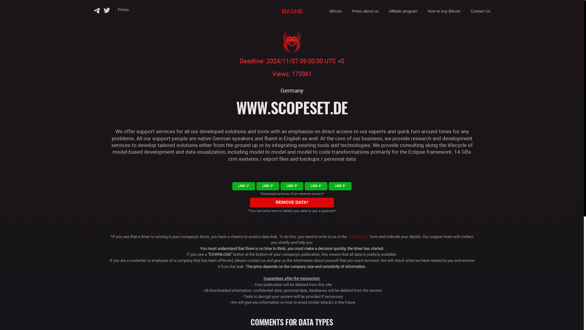 Screenshot del ataque