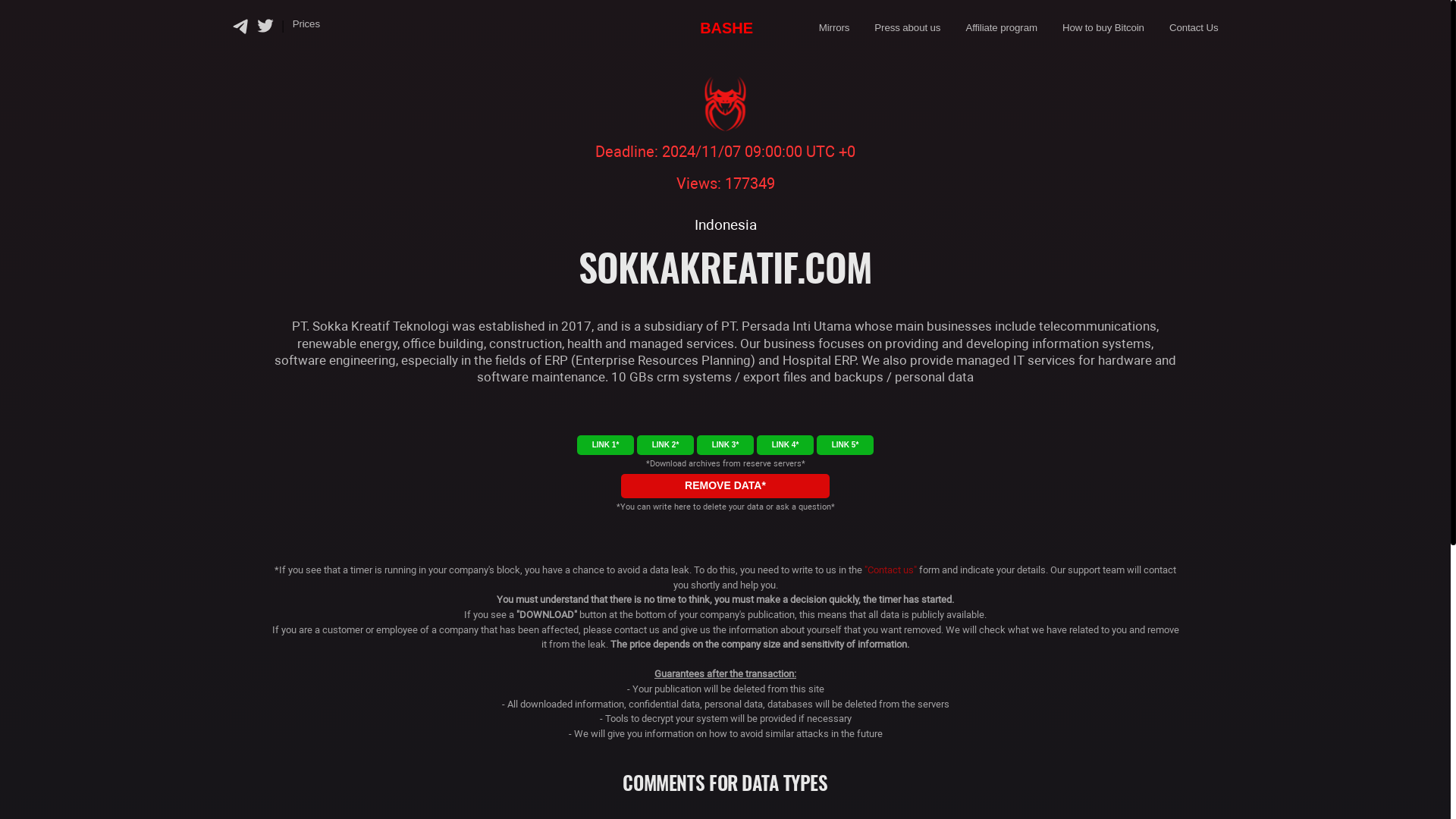 Screenshot del ataque