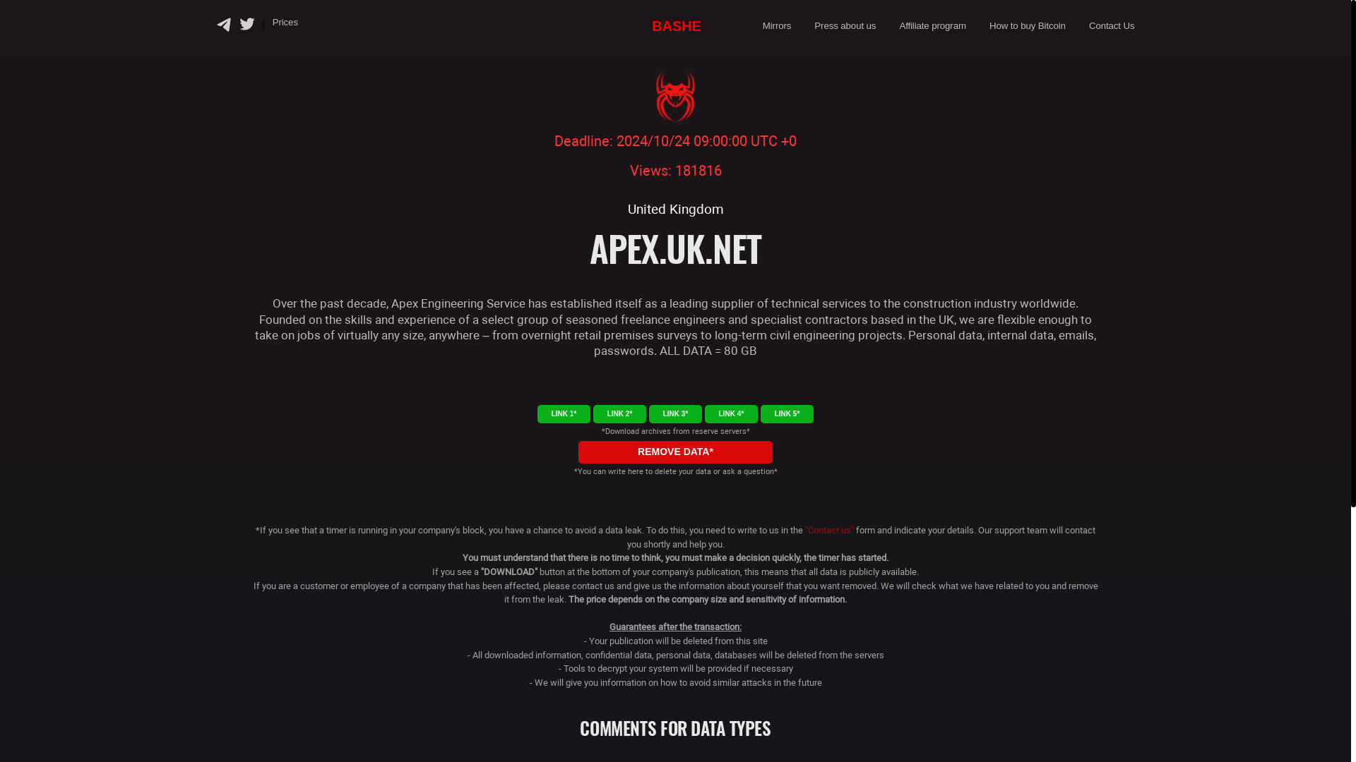 Screenshot del ataque