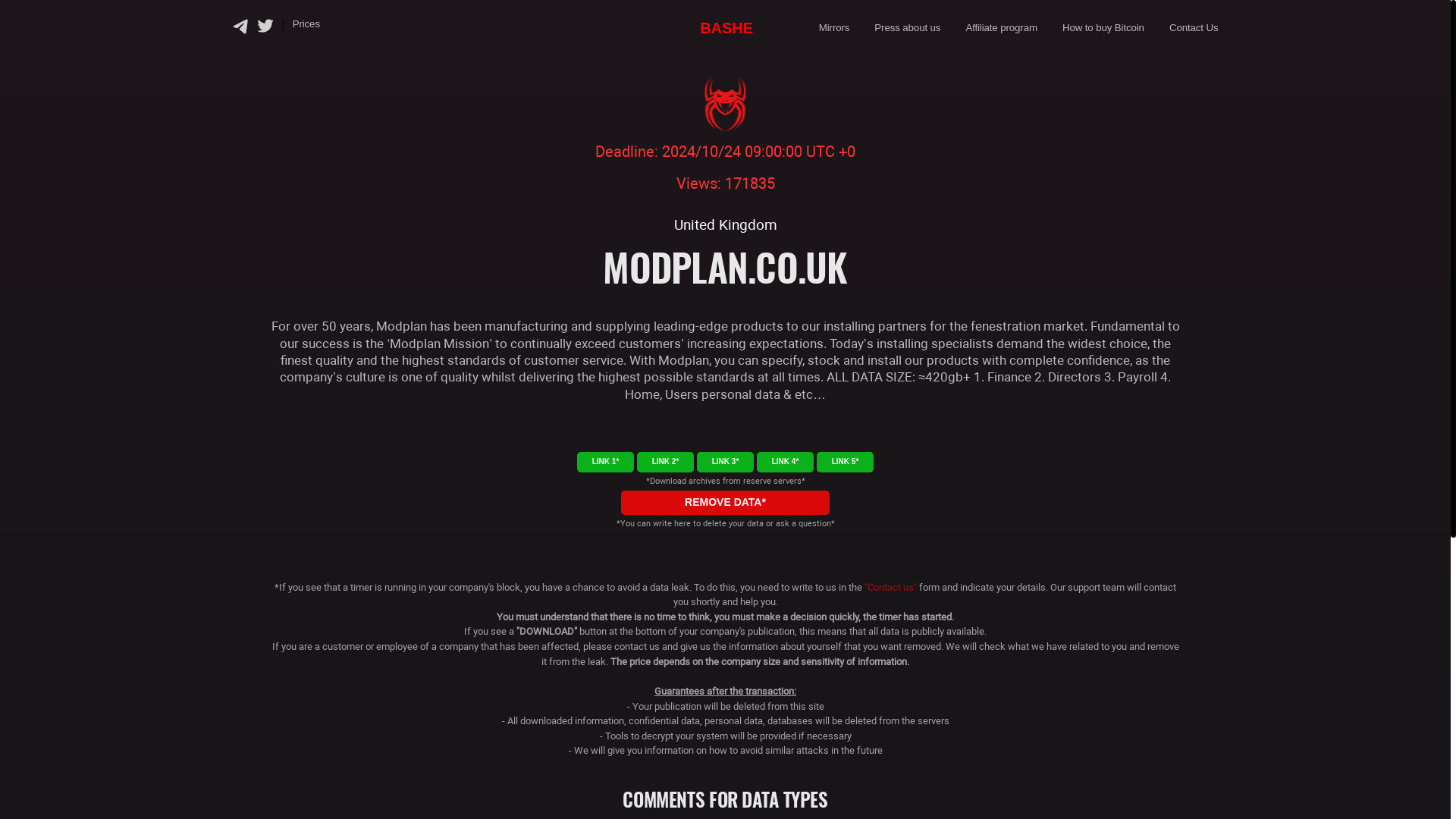 Screenshot del ataque