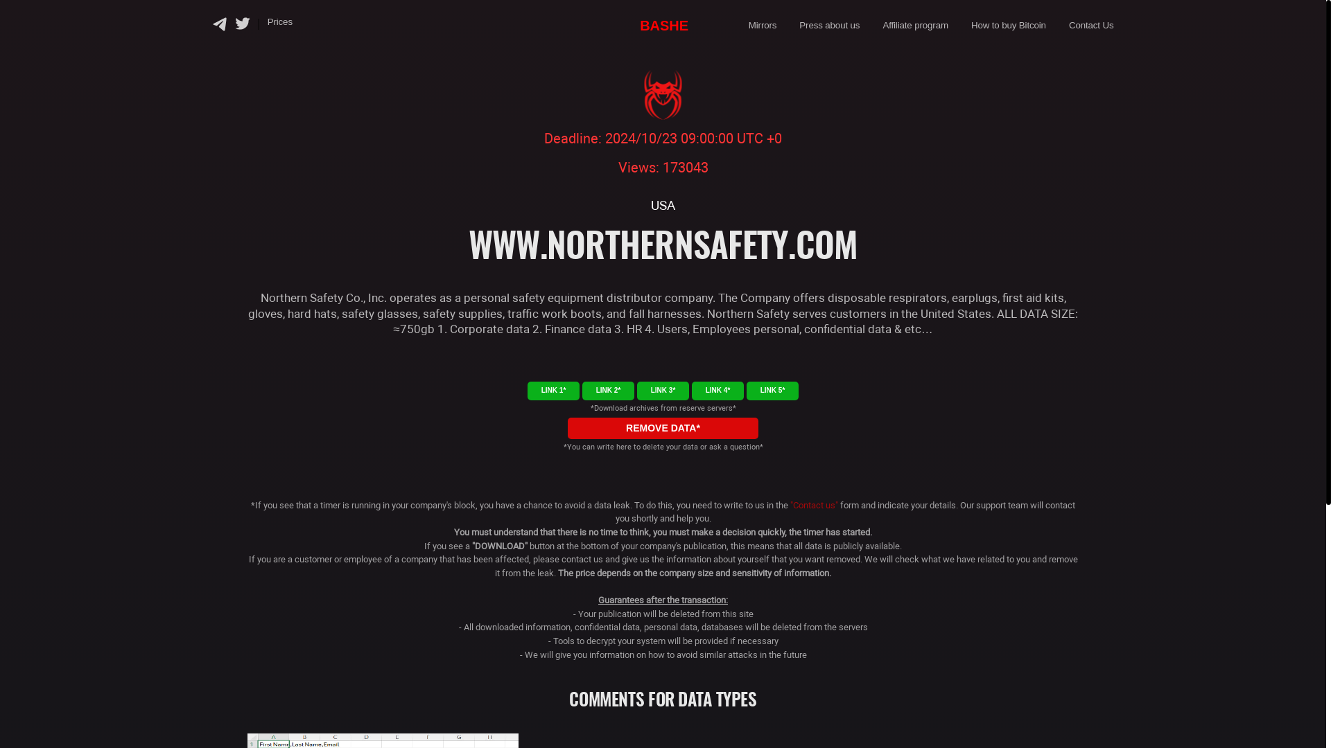 Screenshot del ataque