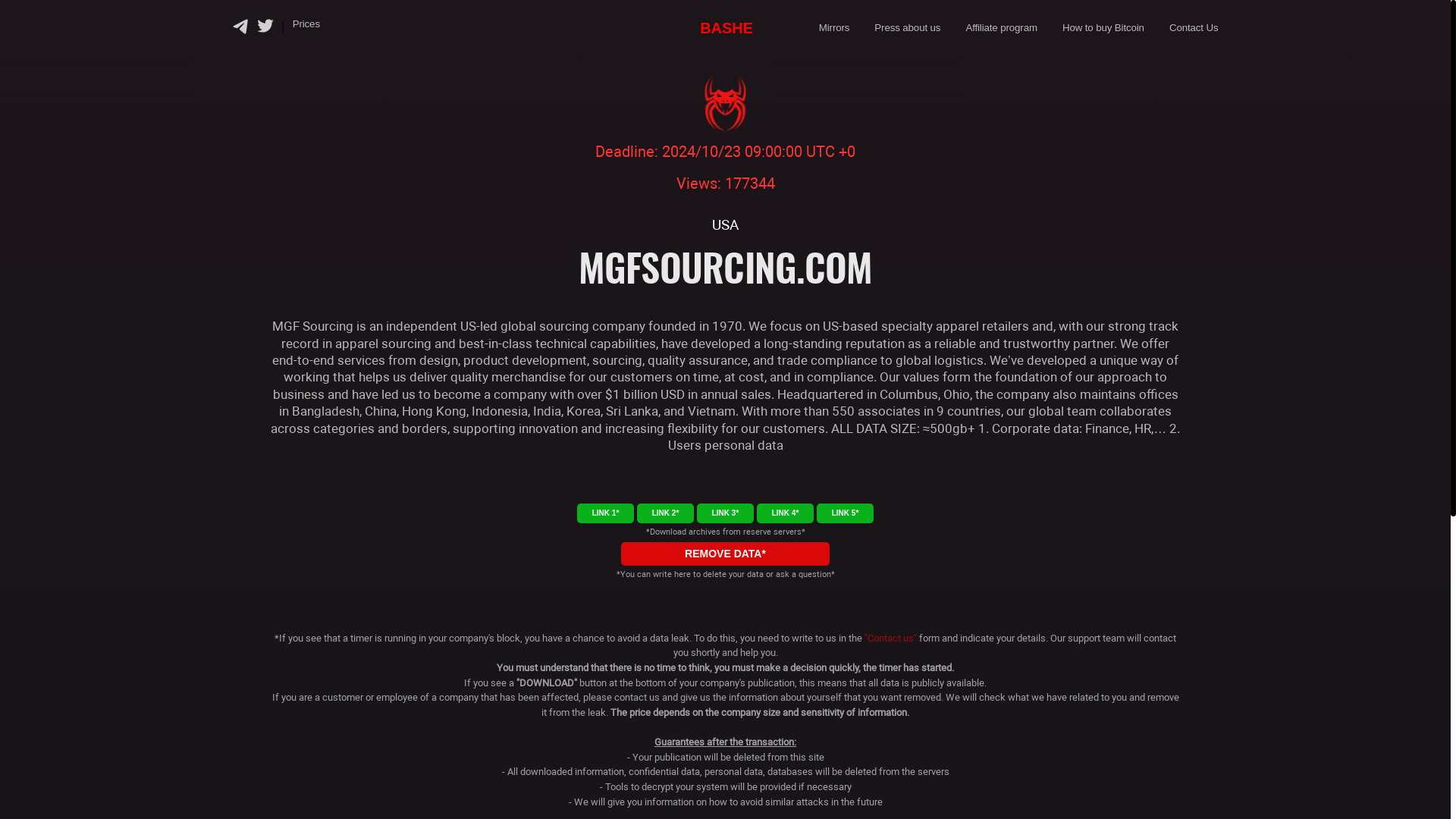 Screenshot del ataque