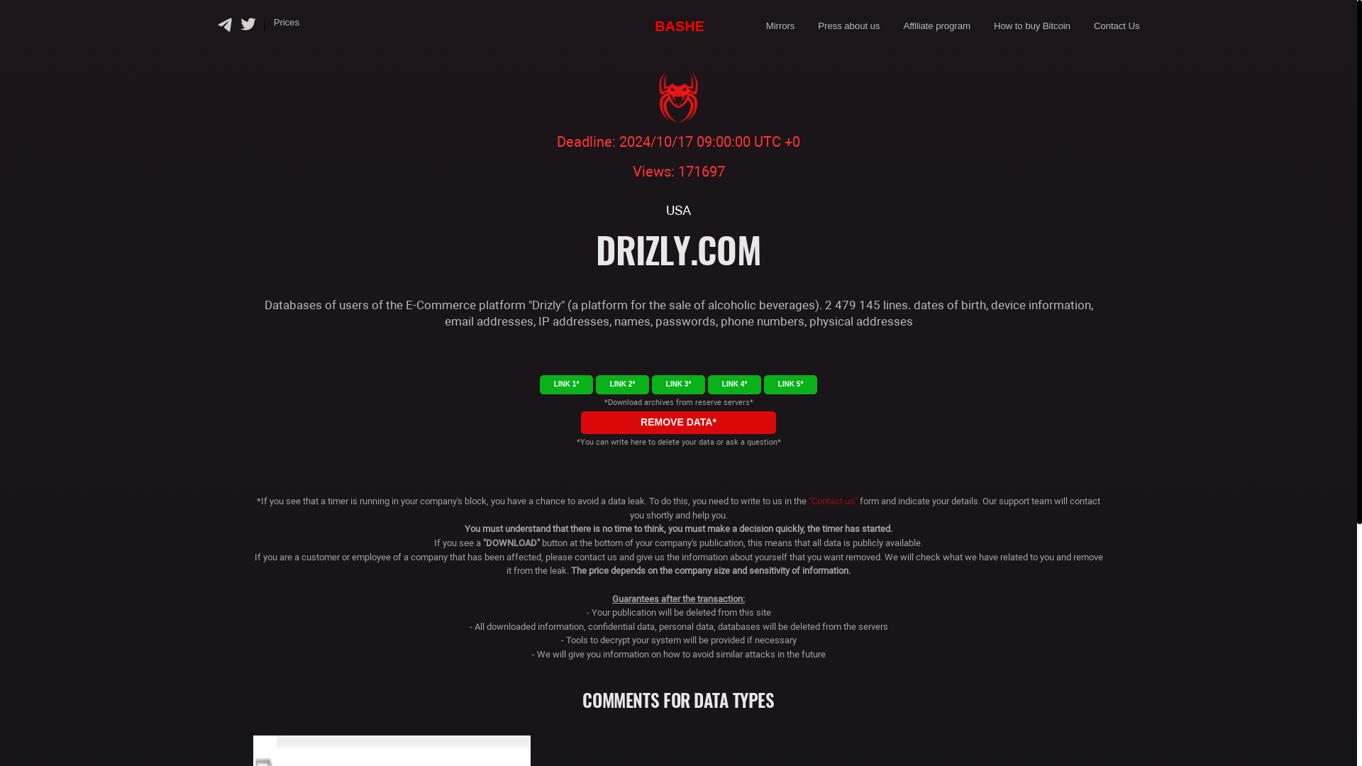 Screenshot del ataque