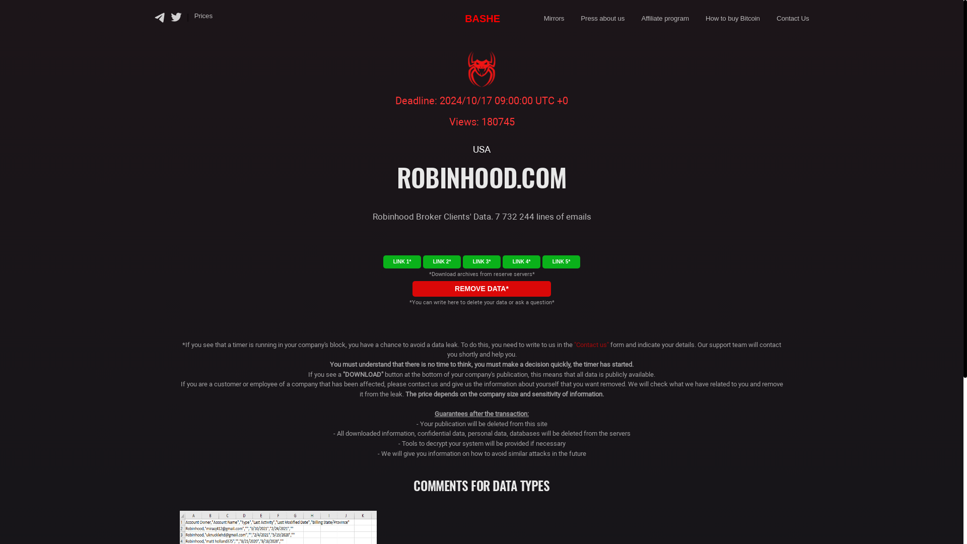 Screenshot del ataque