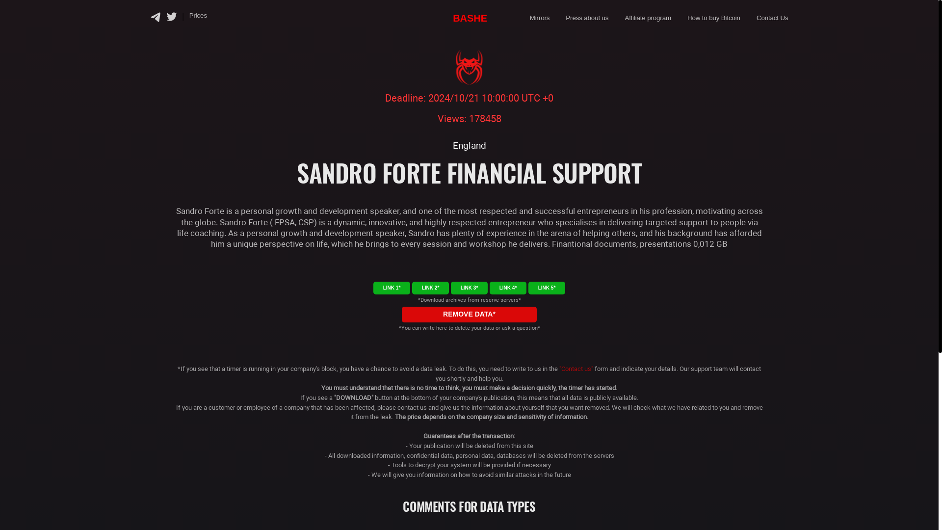 Screenshot del ataque