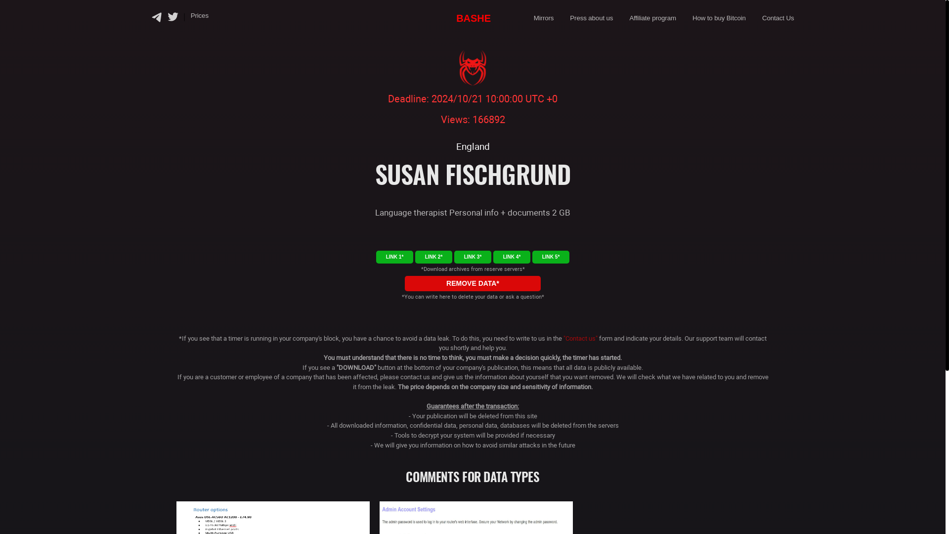 Screenshot del ataque