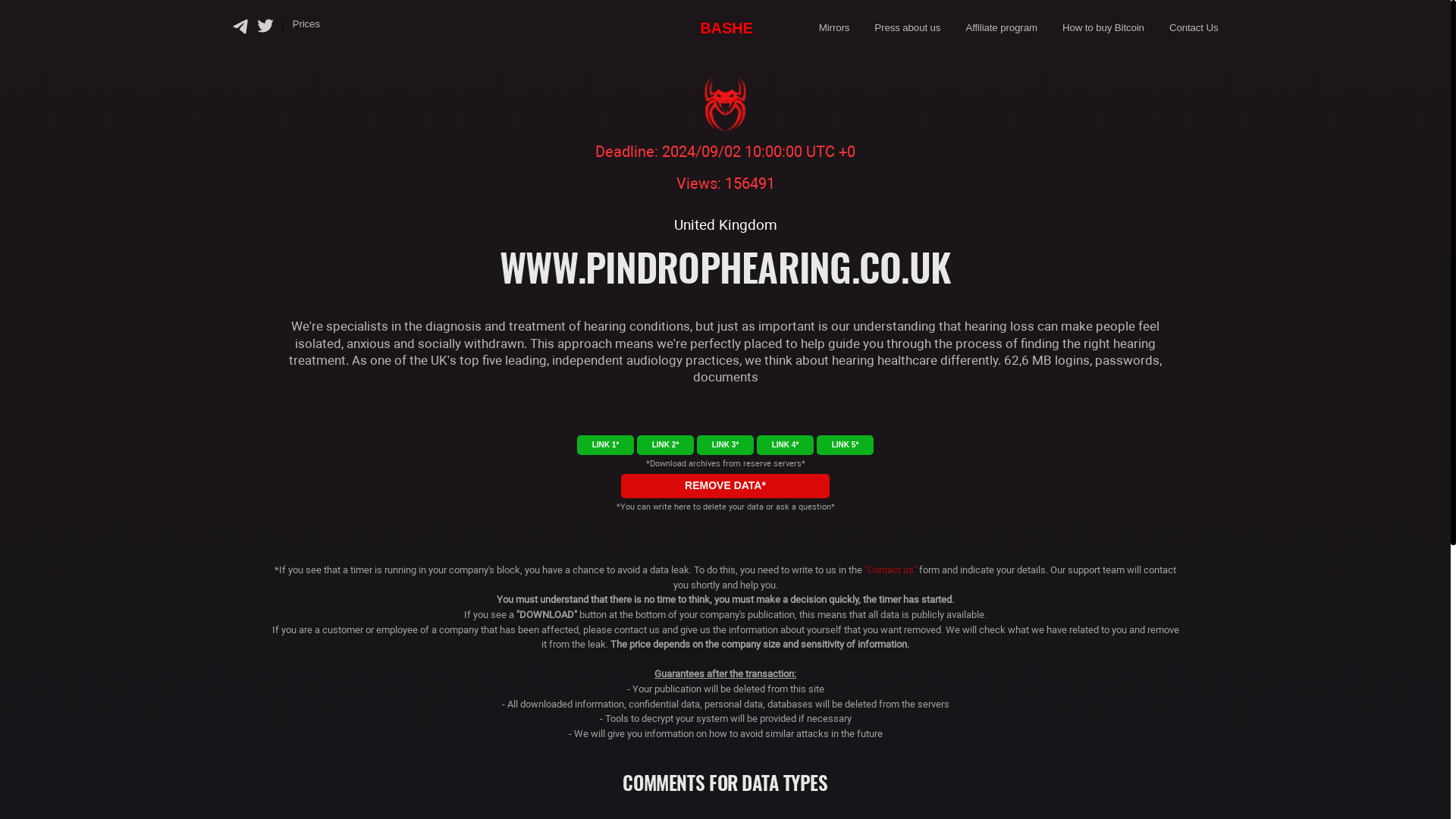 Screenshot del ataque