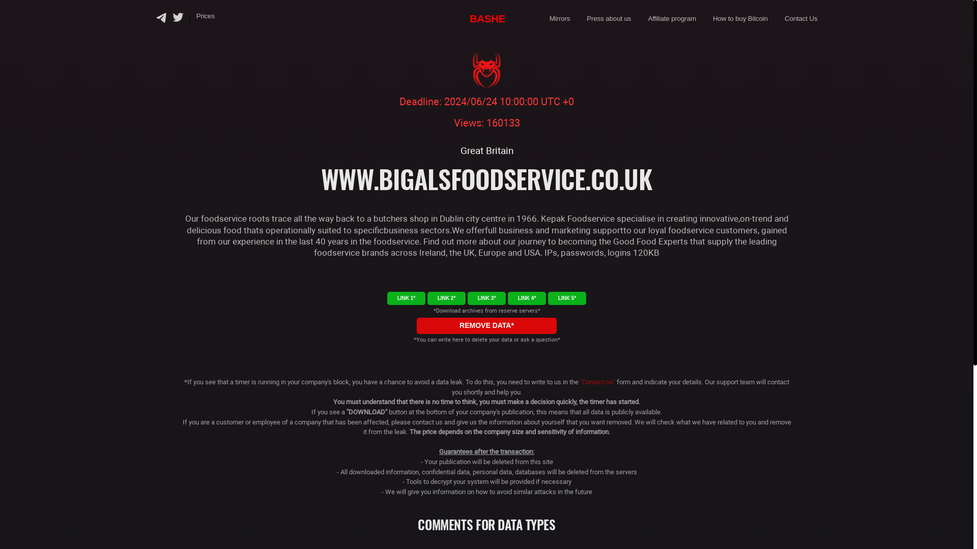 Screenshot del ataque