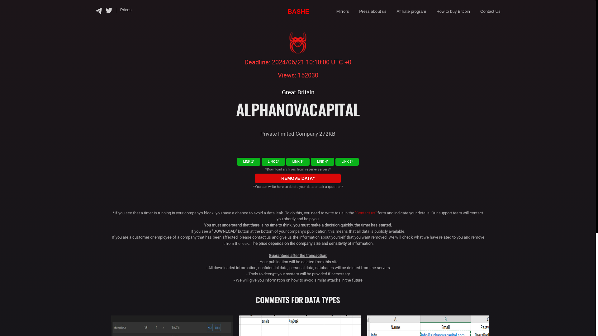 Screenshot del ataque