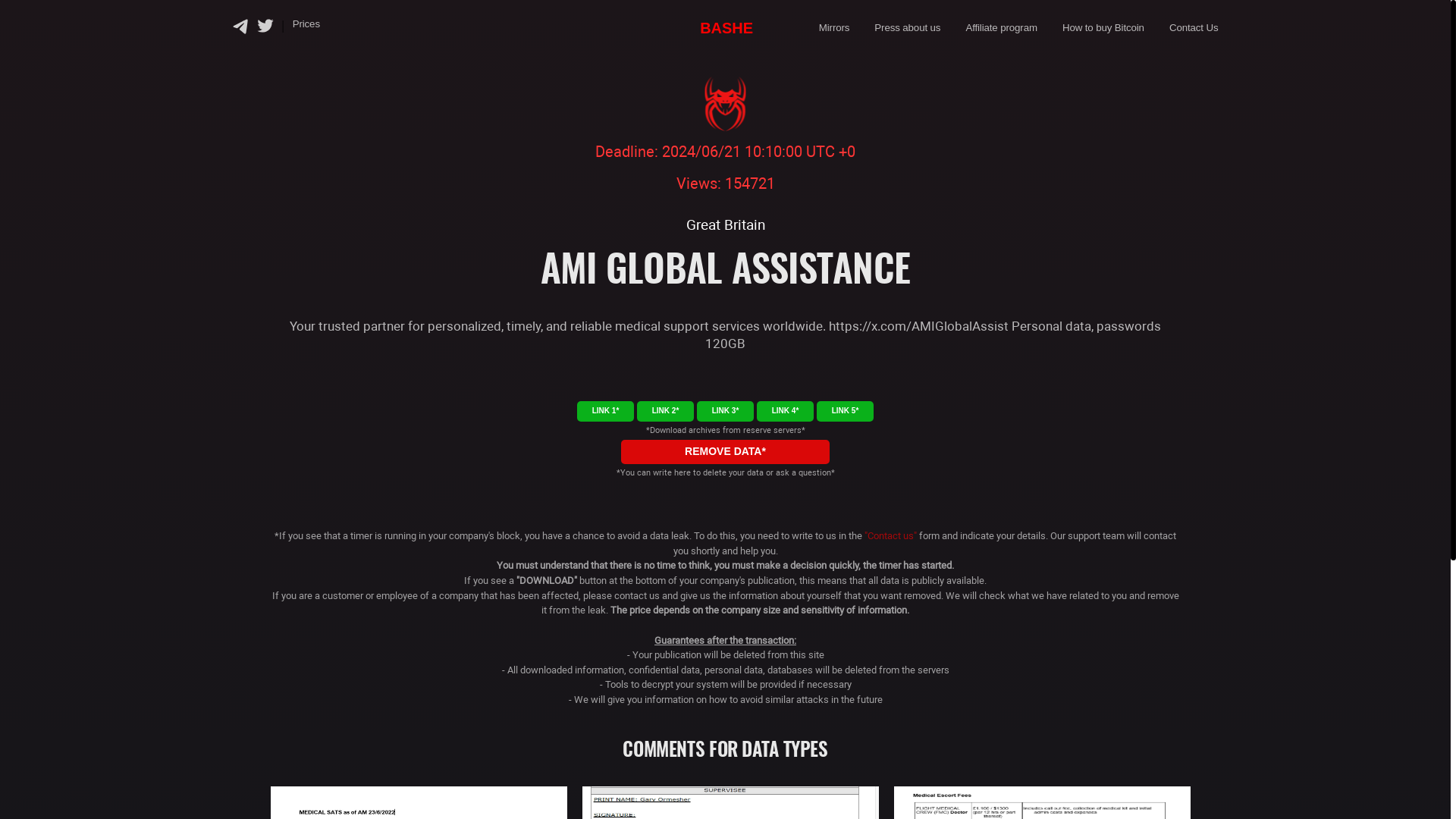 Screenshot del ataque