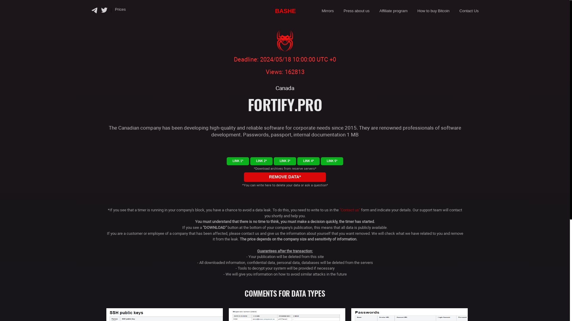 Screenshot del ataque