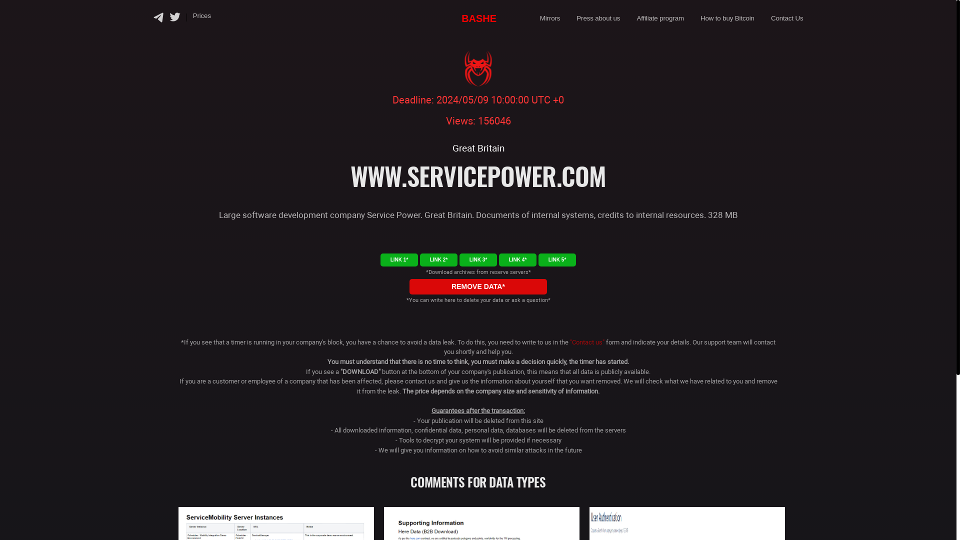 Screenshot del ataque