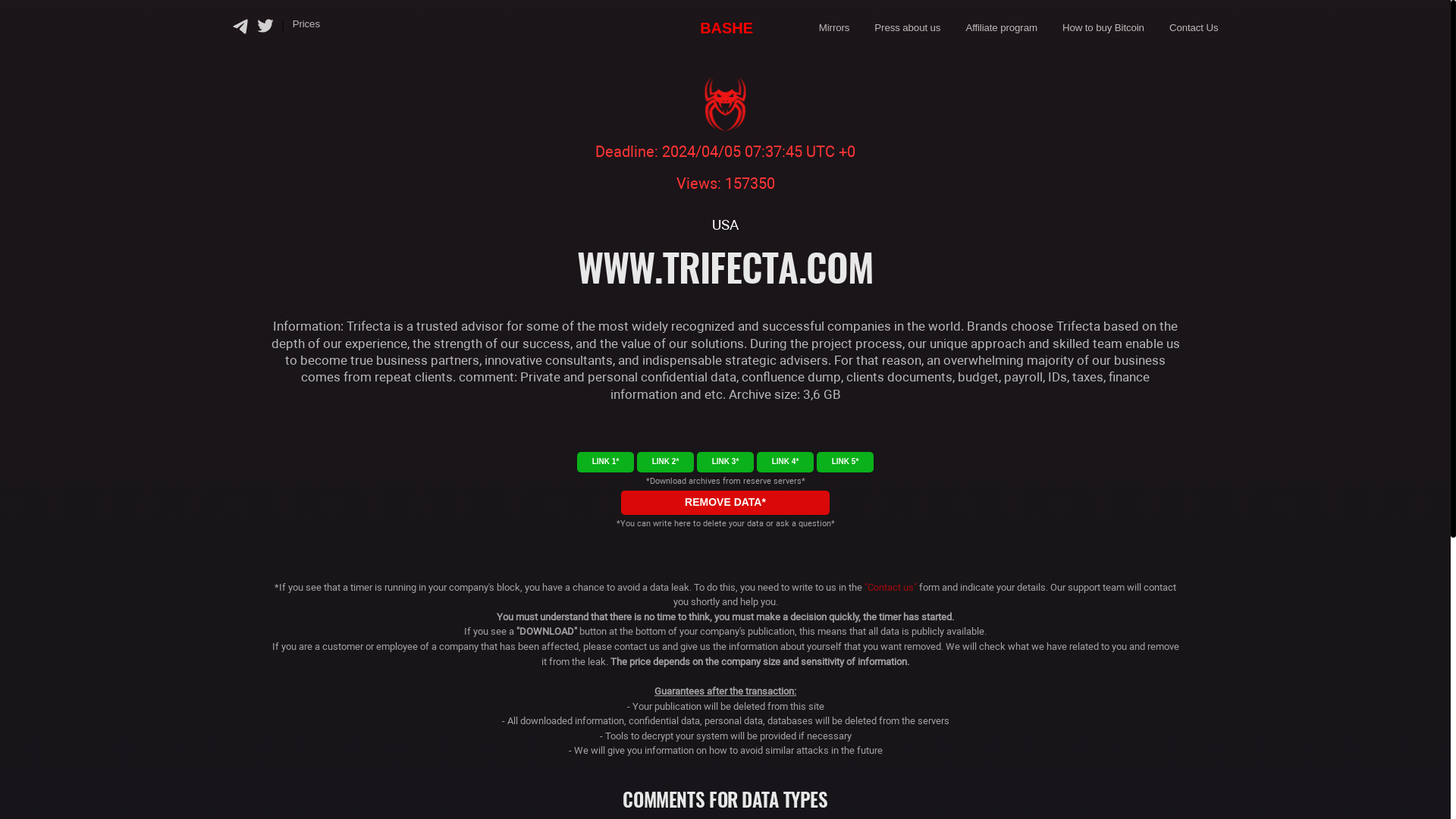 Screenshot del ataque