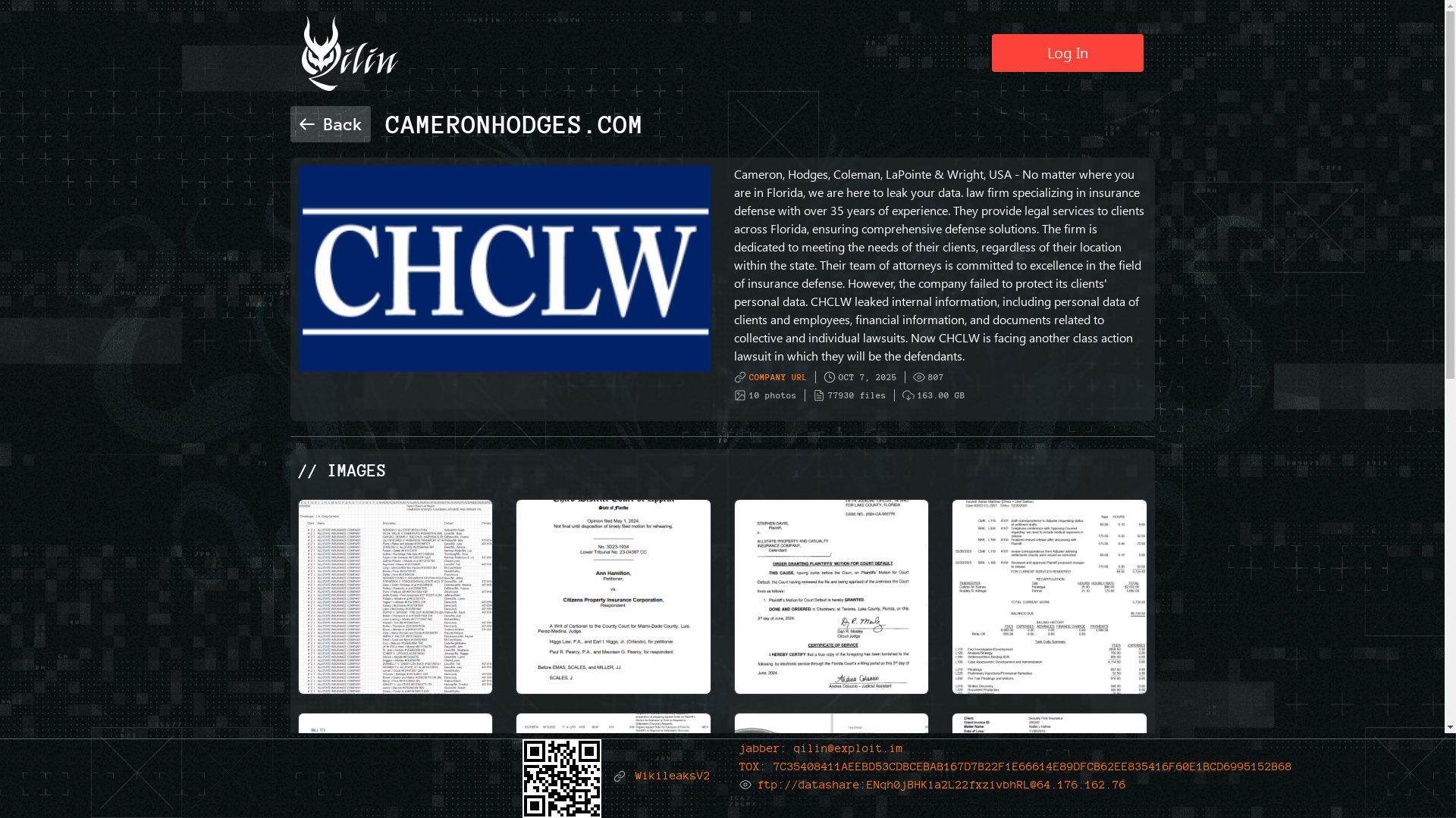 Screenshot del ataque