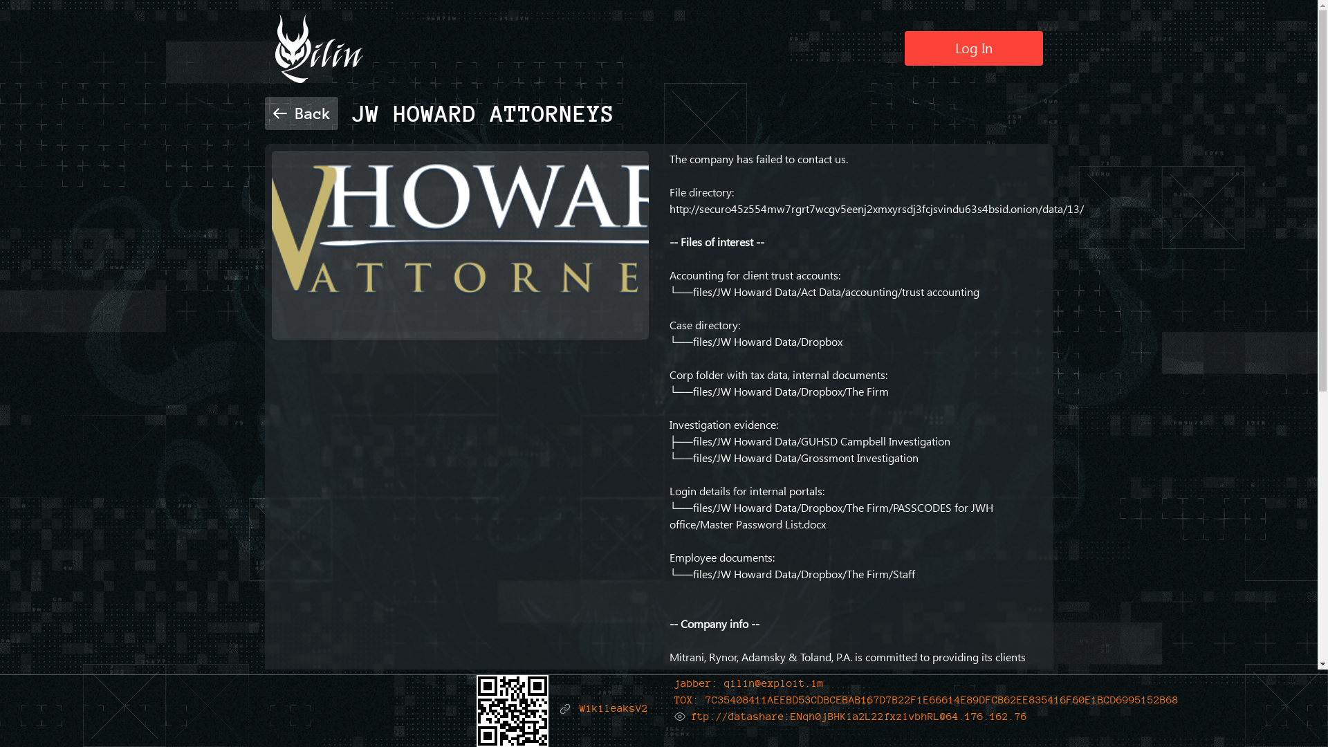 Screenshot del ataque