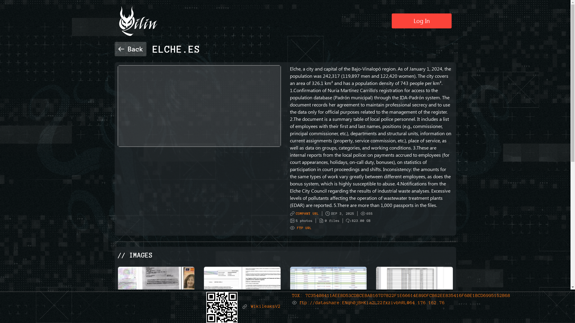 Screenshot del ataque