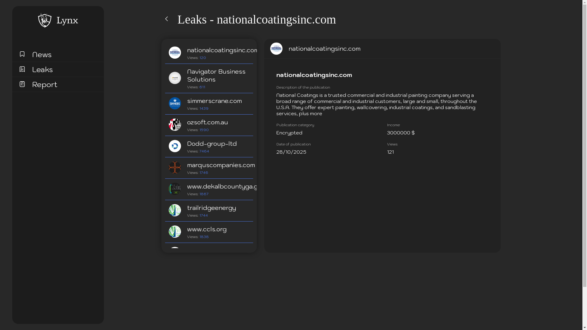 Screenshot del ataque