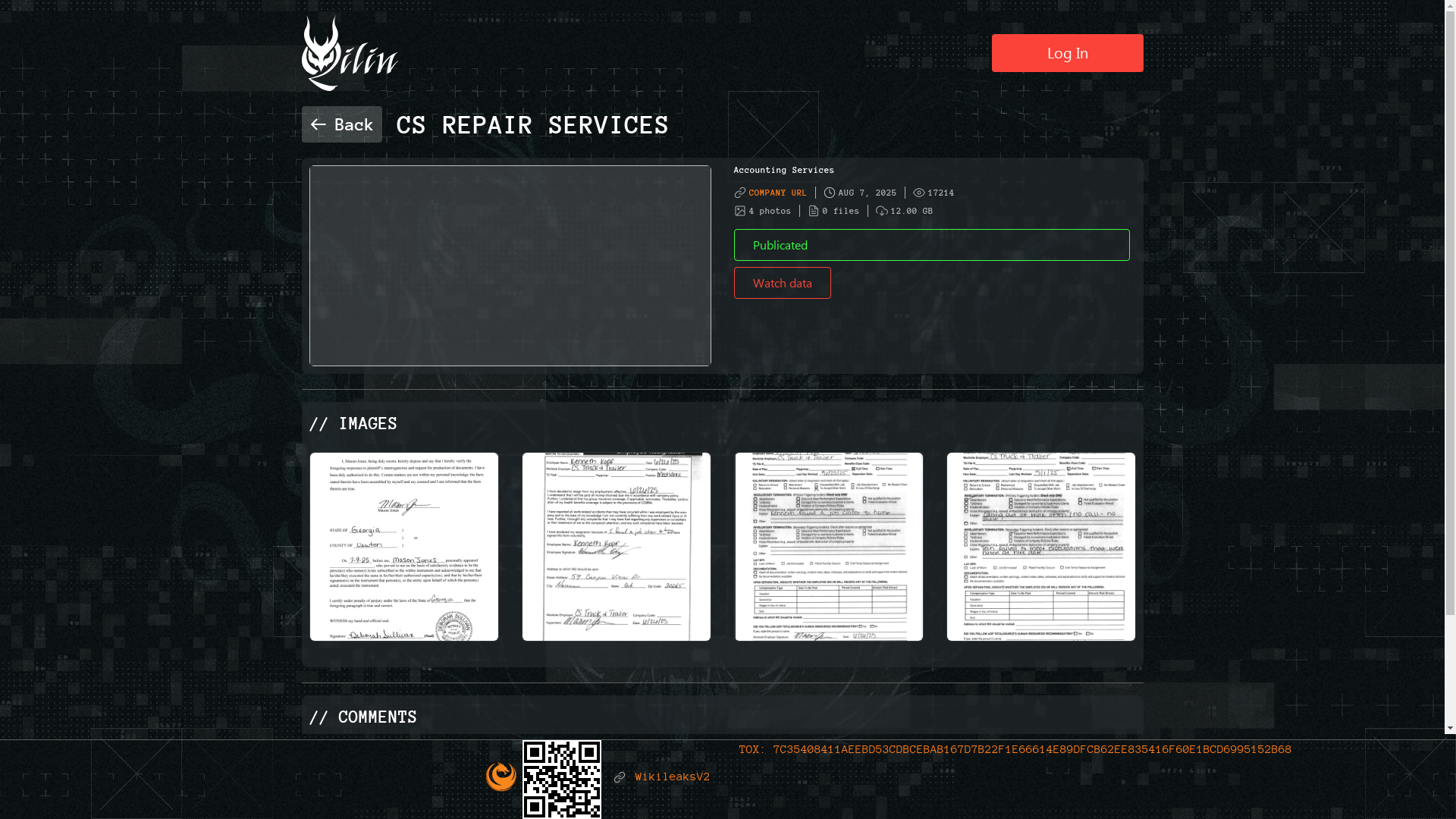 Screenshot del ataque