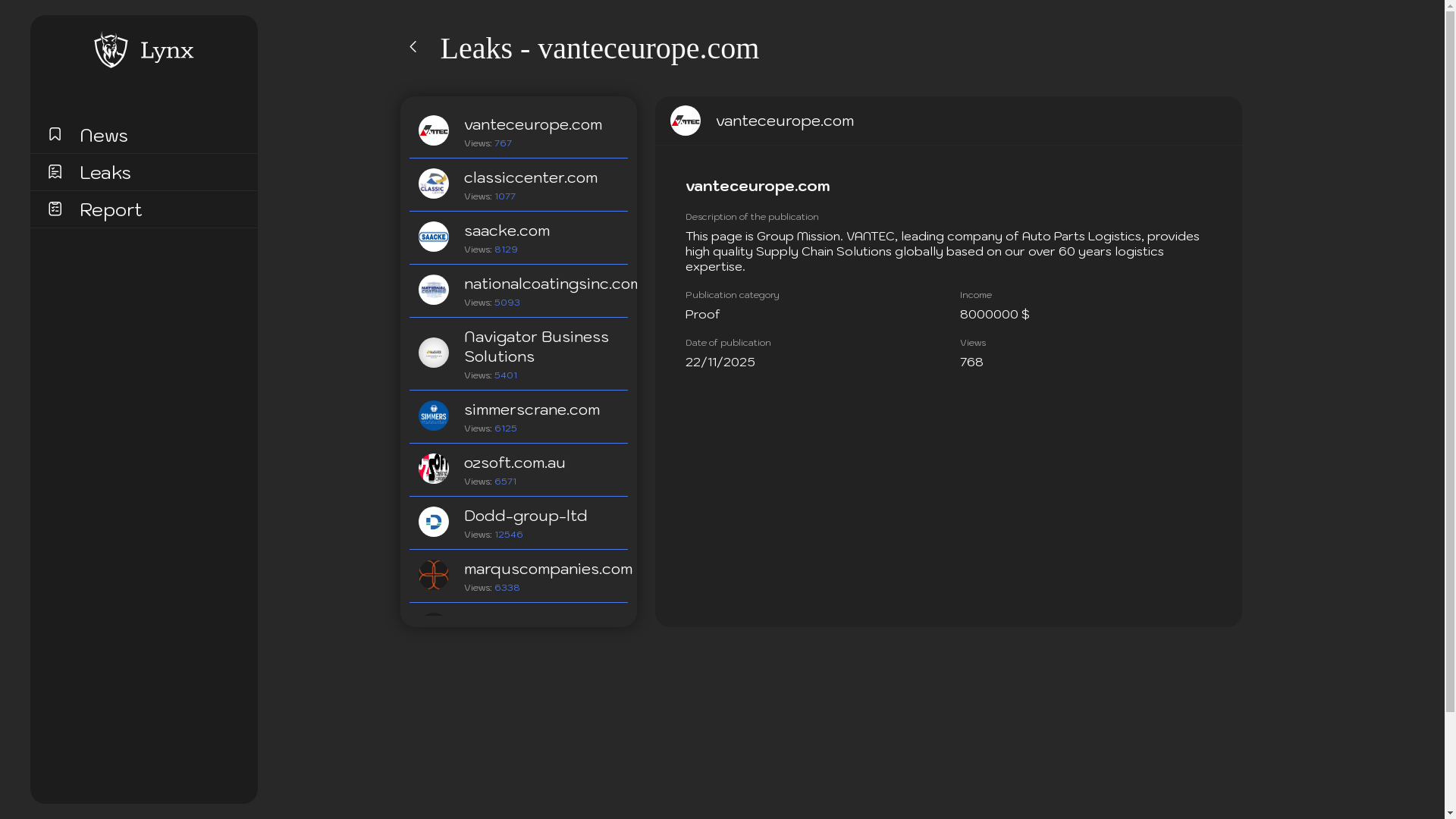 Screenshot del ataque