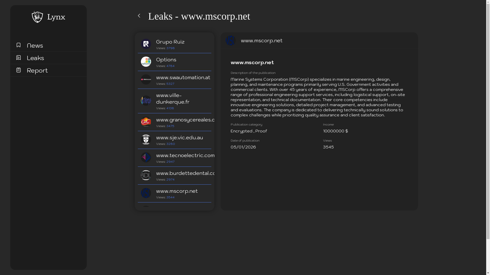Screenshot del ataque