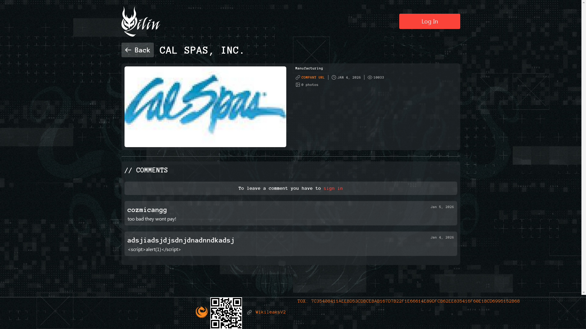 Screenshot del ataque