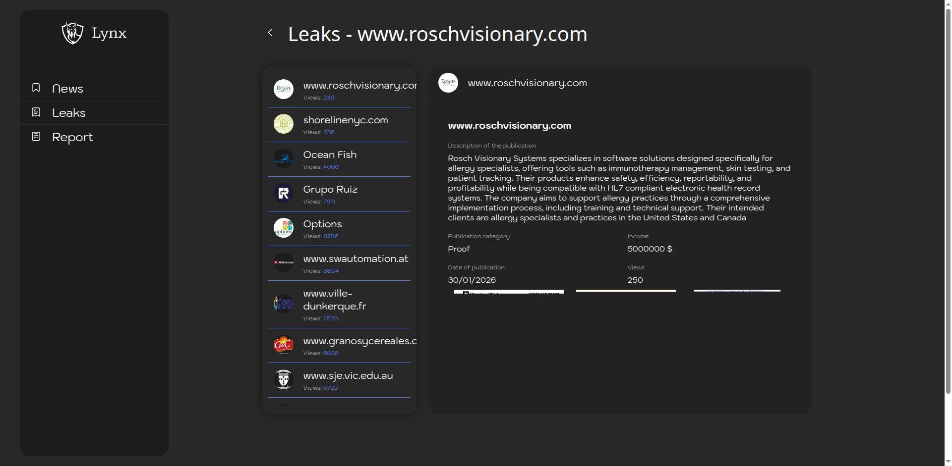 Screenshot del ataque