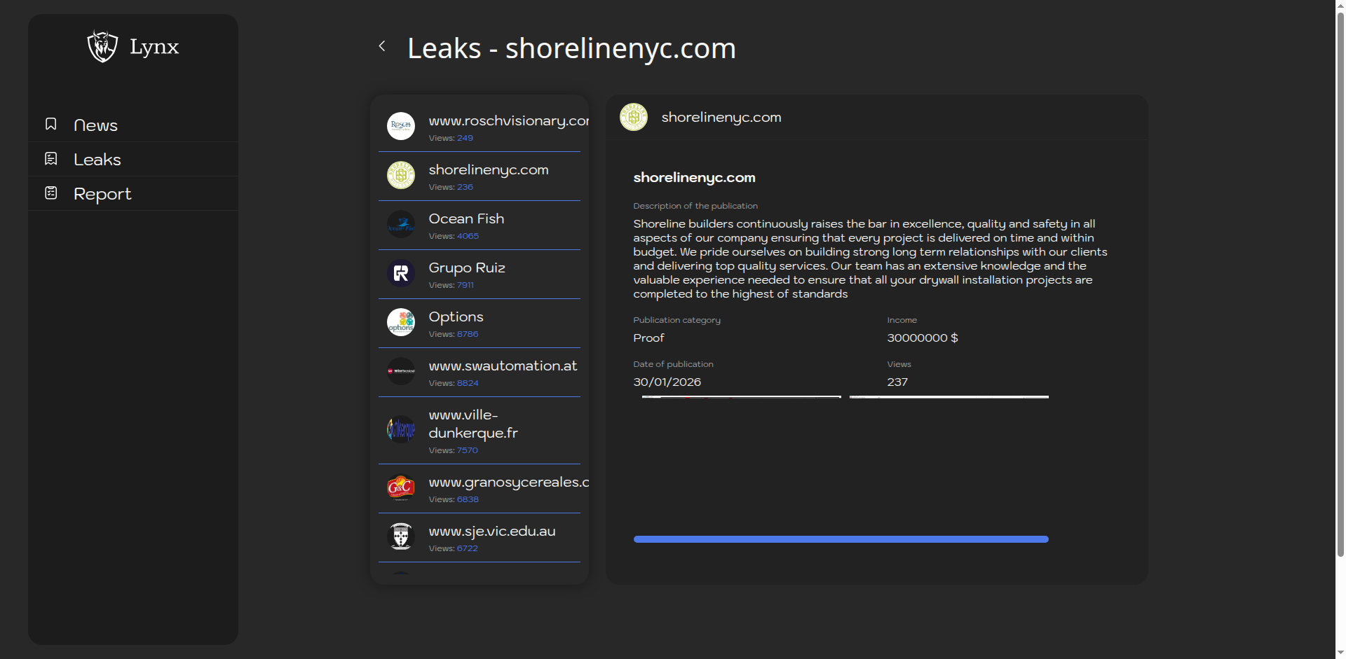 Screenshot del ataque