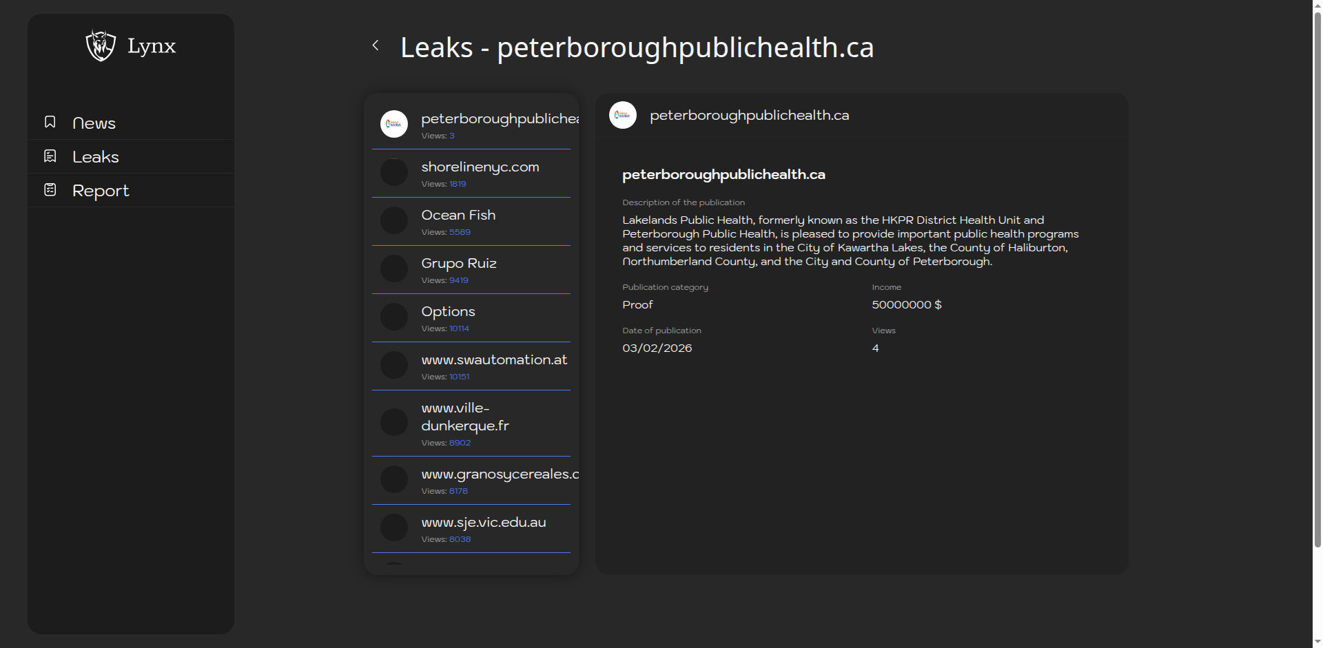 Screenshot del ataque