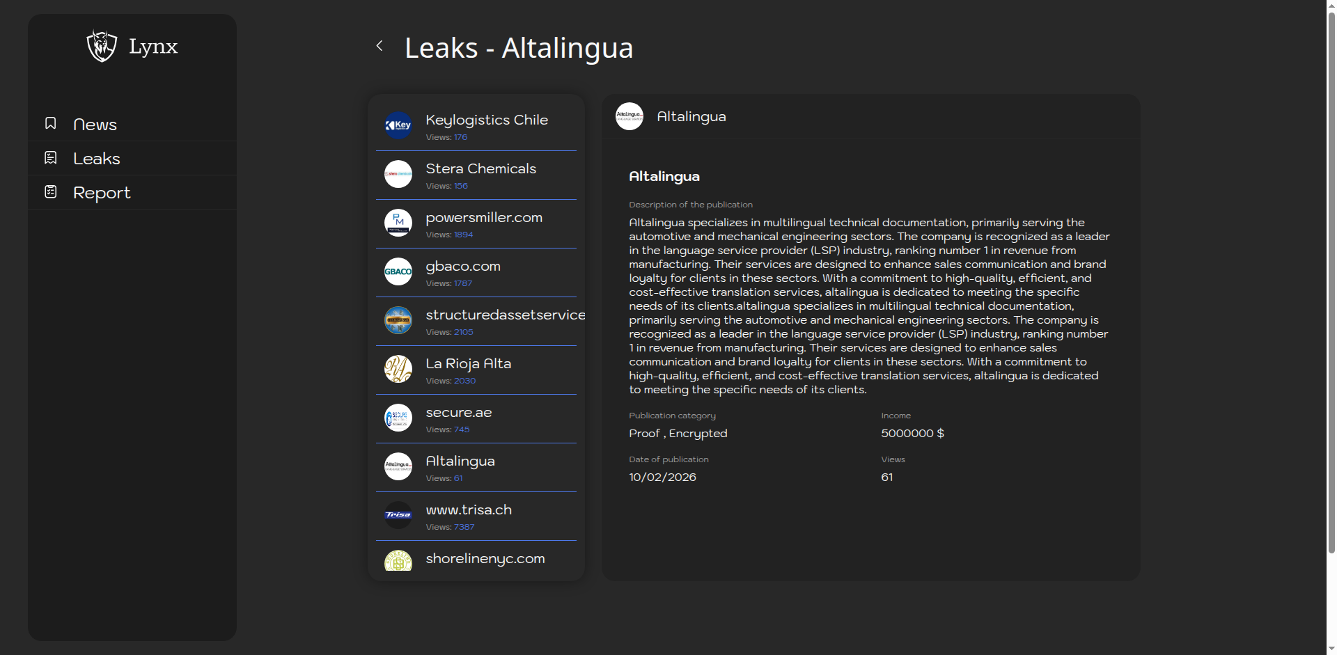 Screenshot del ataque