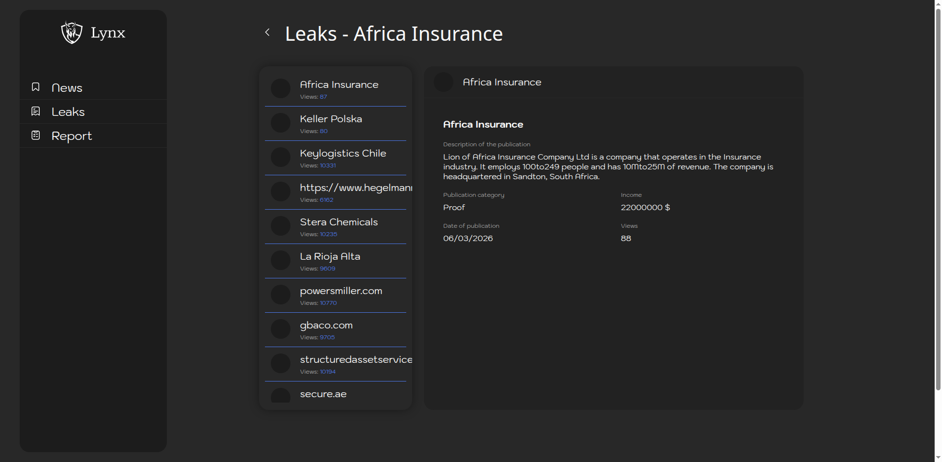 Screenshot del ataque