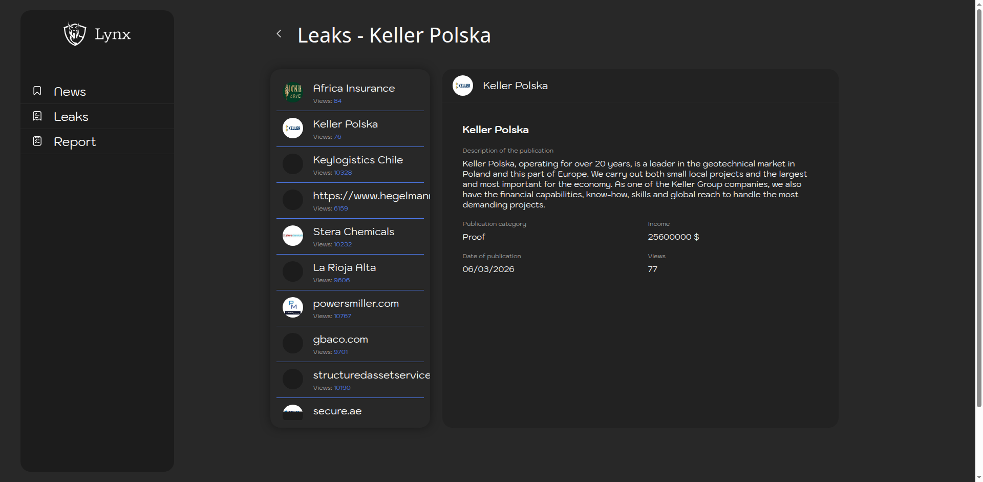 Screenshot del ataque