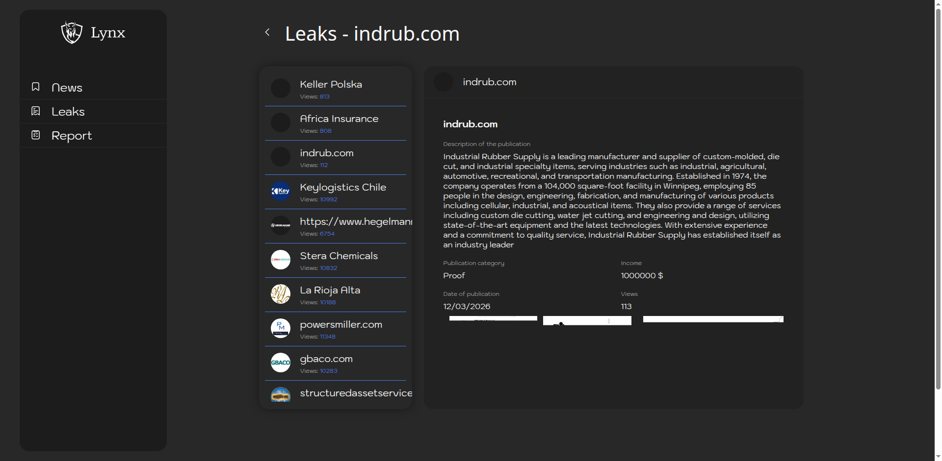 Screenshot del ataque