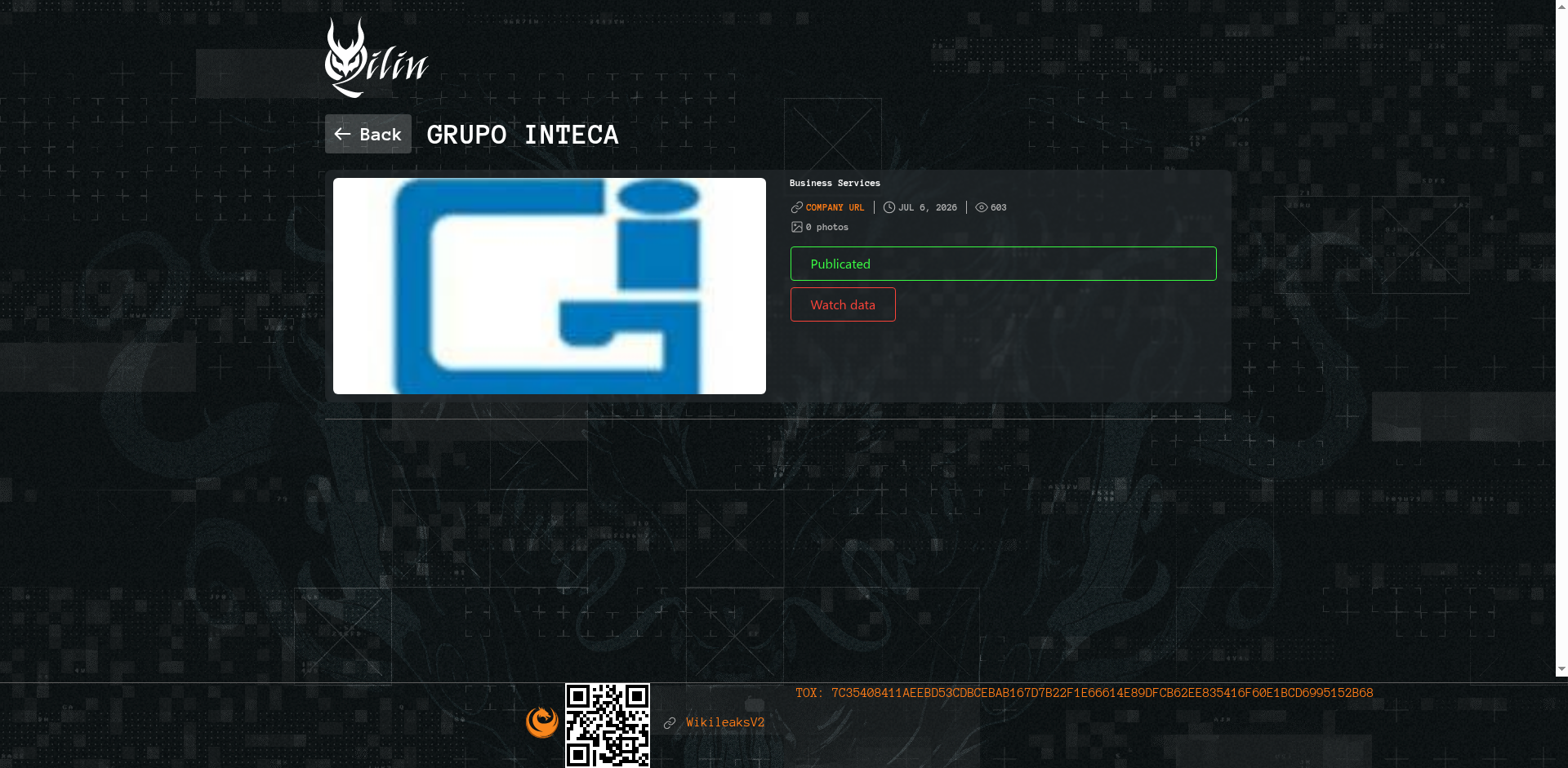Screenshot del ataque