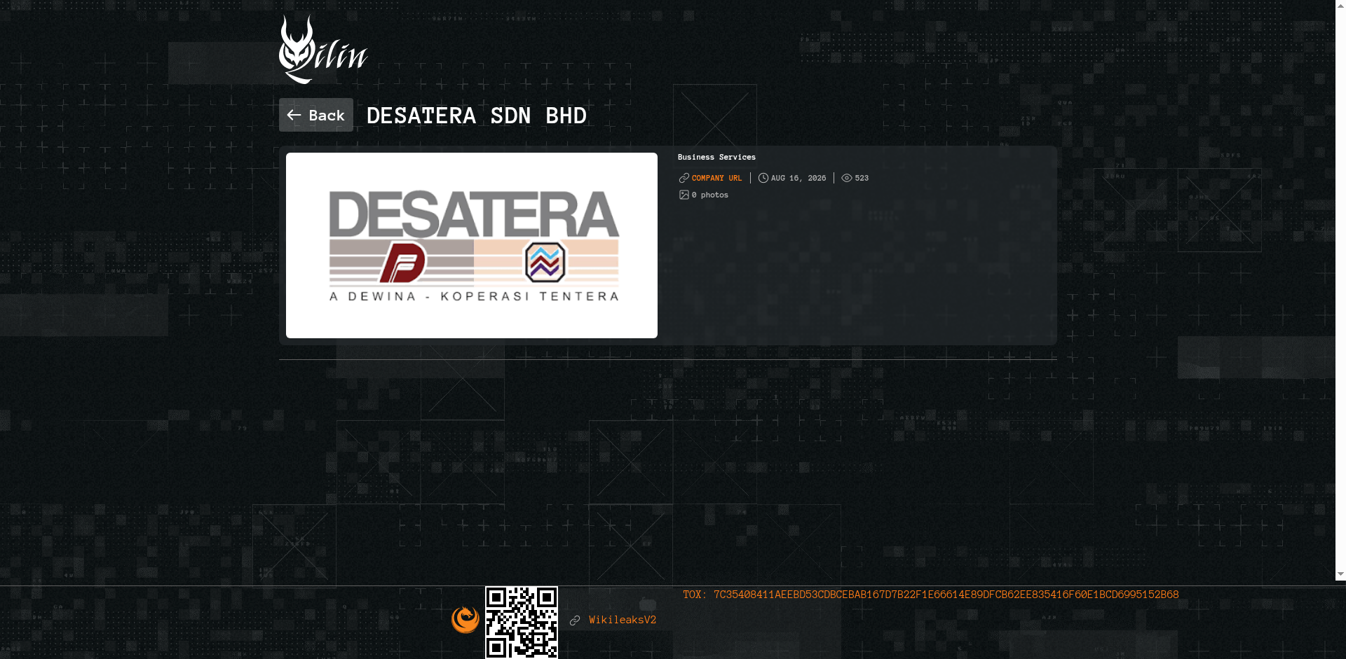 Screenshot del ataque